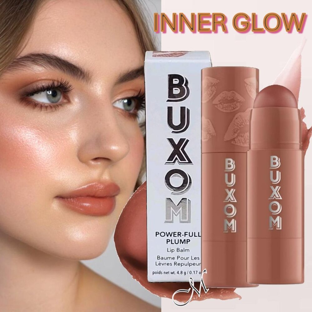 BUXOM Power-Full Plump Lip Balm (Peptides) ~ Inner Glow (Nude Peach) 4.8g NIB